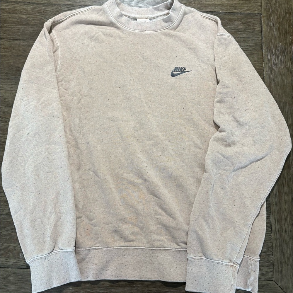 Nike Cream Crewneck Sweater Classic Style